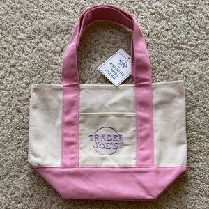 Trader Joe’s Pastel Pink Mini Canvas Tote